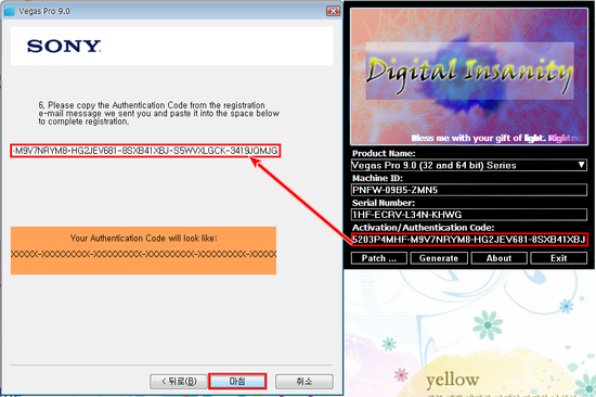 Sony Vegas Pro 10 Authentication Code.