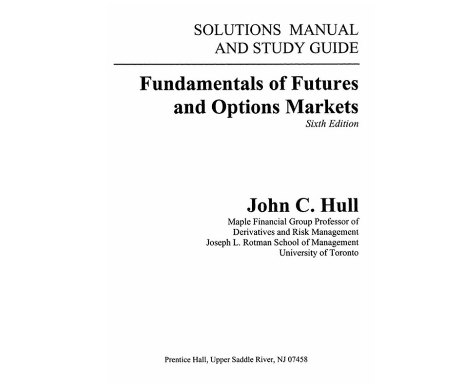 fundamentals of futures and options markets 6th pdf