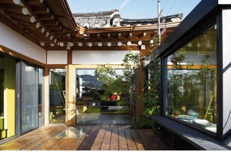 la maison traditionnelle en Corée Hanok