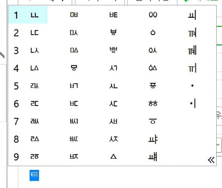 엑셀 특수문자 단축키 정리 : 네이버 블로그