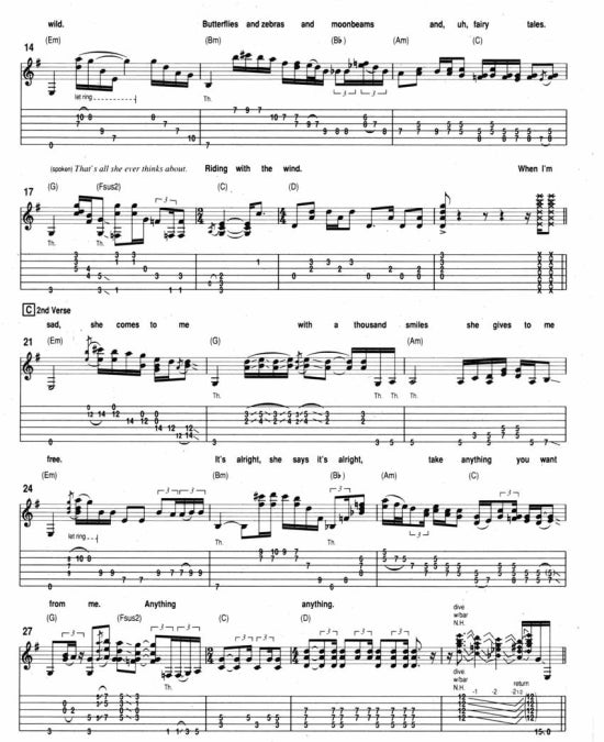 Little Wing Guitar TAB 악보 네이버 블로그